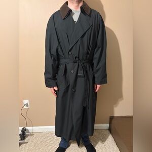 London Fog Men's Classic Black Trench Coat